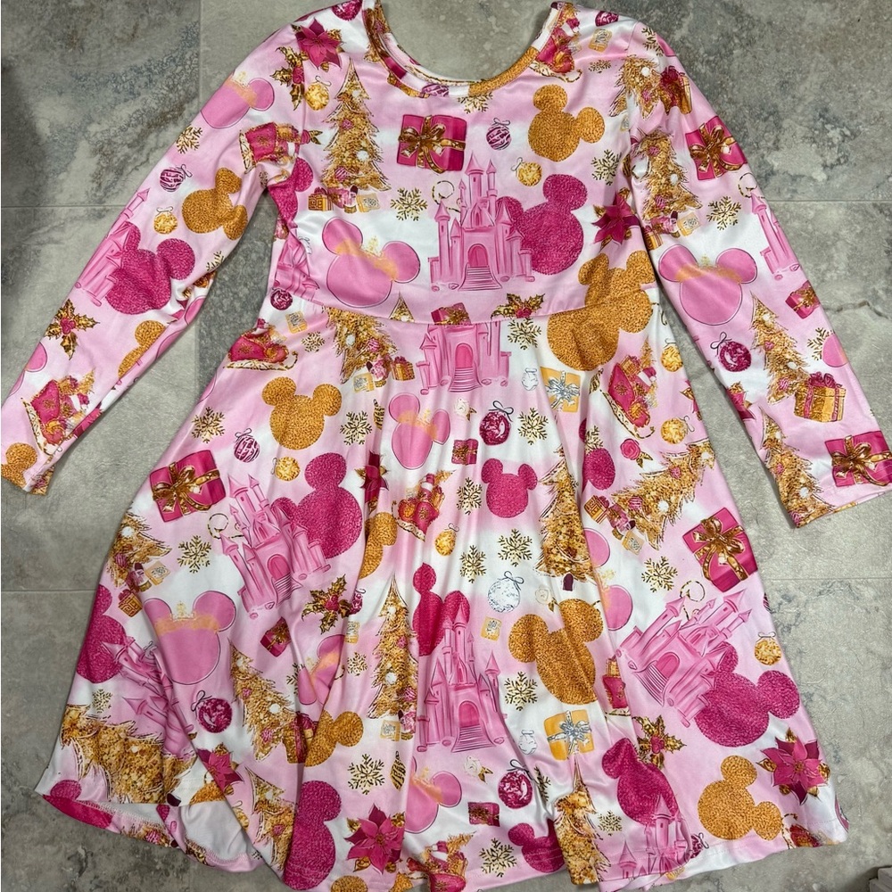 Girls boutique Disney twirl Christmas dress